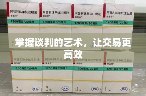 沈阳掌握谈判的艺术，让交易更高效